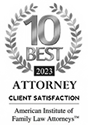 10 Best 2023 | Attorney Client Satisfaction | American Institute of Family Law Attorneys